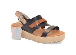 ALMAGRO SANDALO IN PELLE VAQUETILLA PISO COMBI NEGRO